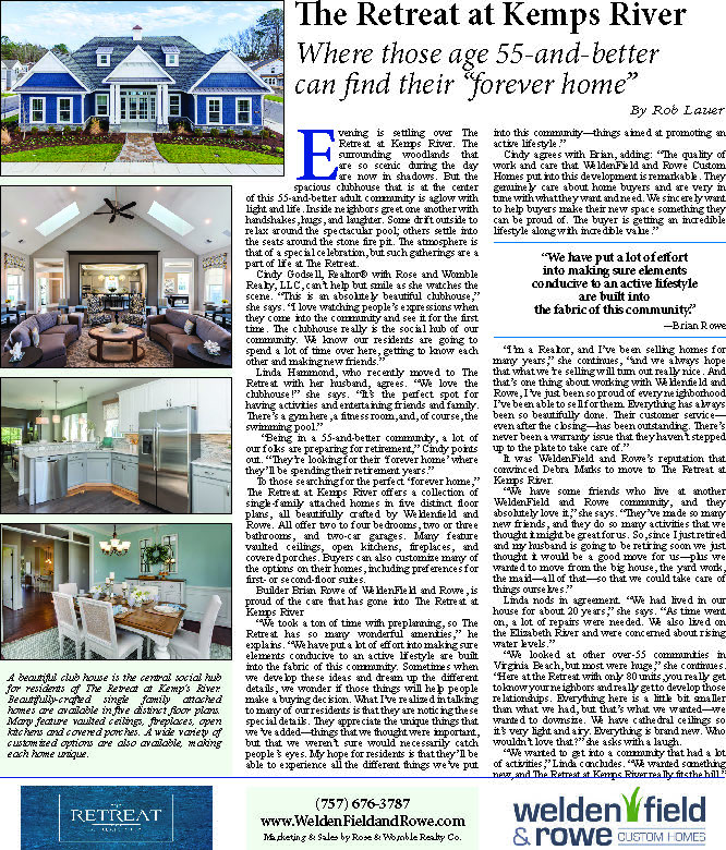 The Retreat at Kemp’s River In The News Welden Field